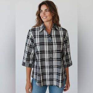 Westbound ladies button down shirt point collars 3/4 button sleeves NWOT size 14